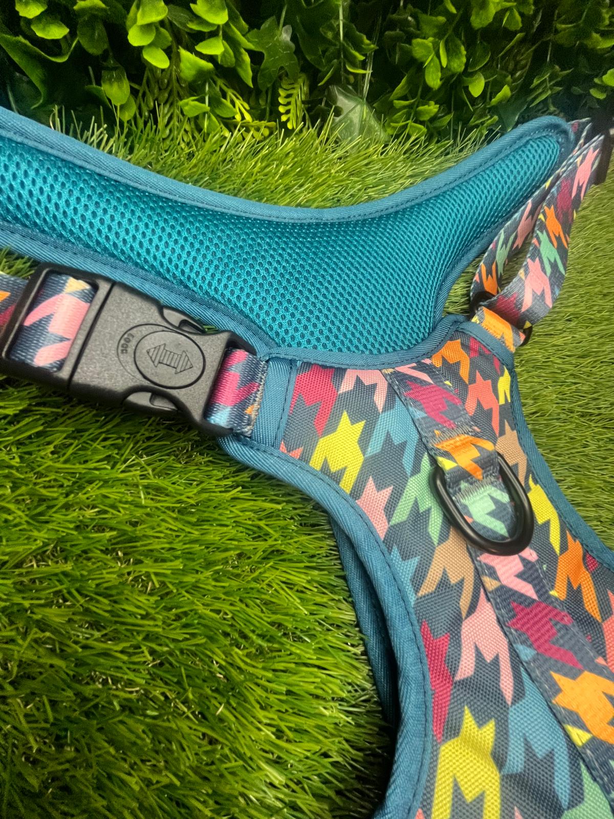 Westwood Dog Co Harness - BIG BREEDS - Multi Houndstooth Print
