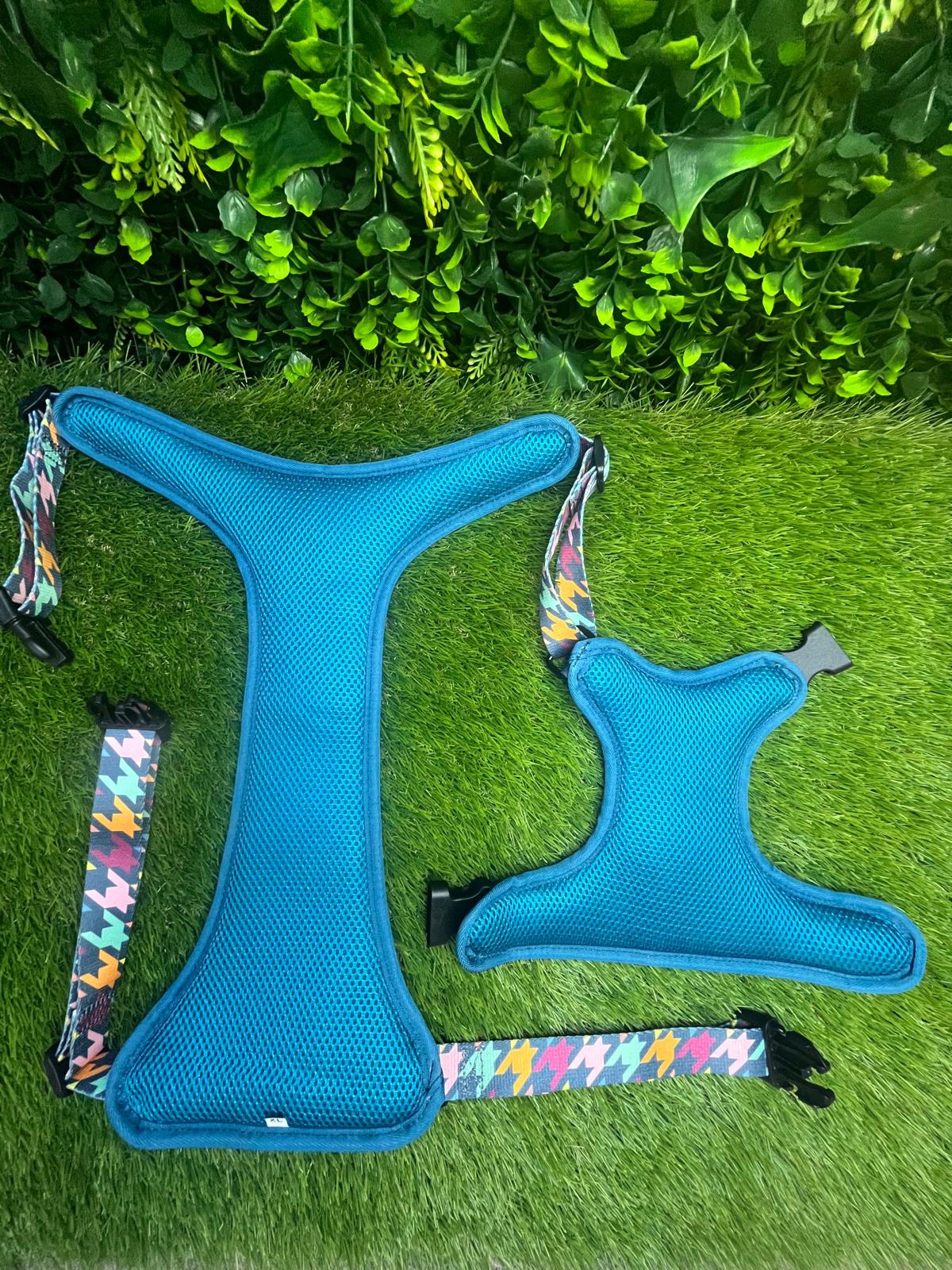 Westwood Dog Co Harness - BIG BREEDS - Multi Houndstooth Print