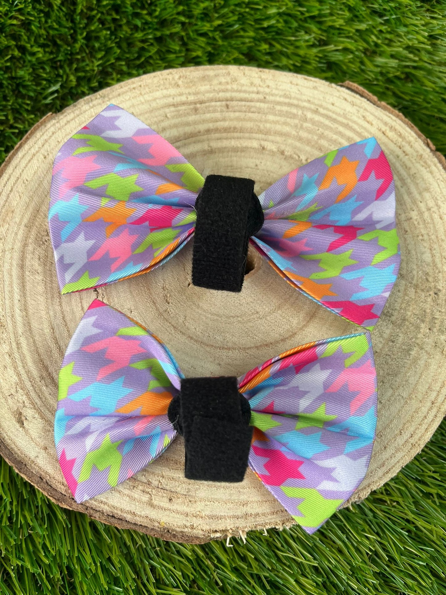 Westwood Dog Co Bow Tie - Bubblegum Houndstooth Print