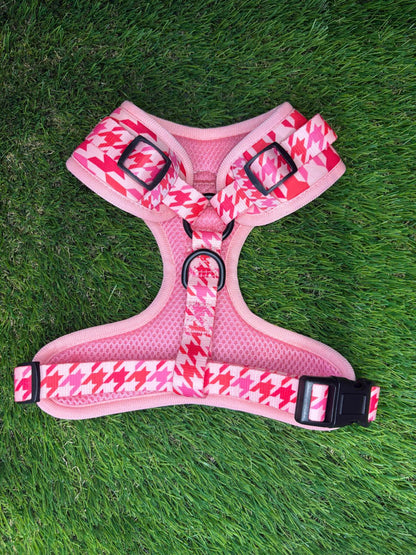 Westwood Dog Co - Strawberry Houndstooth Harness