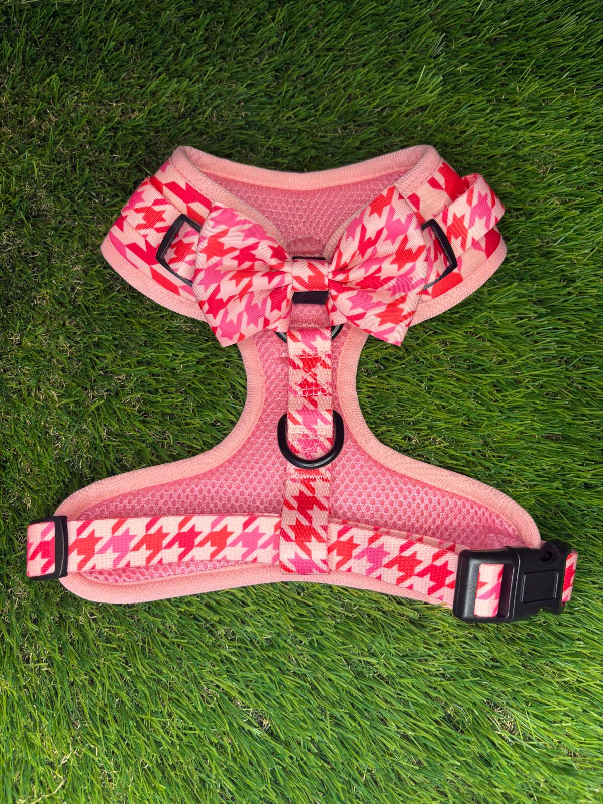 Westwood Dog Co - Strawberry Houndstooth Harness