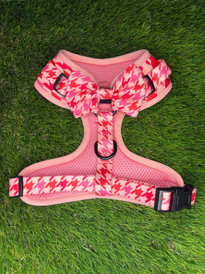 Westwood Dog Co - Strawberry Houndstooth Harness