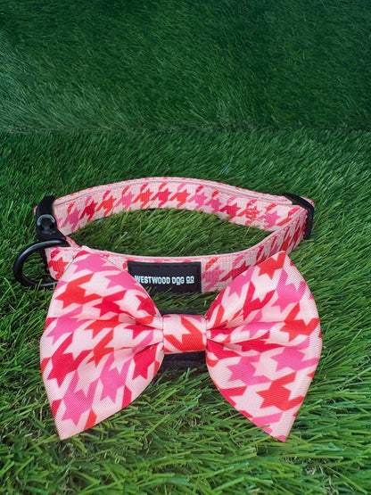 Westwood Dog Co - Strawberry Houndstooth Collar