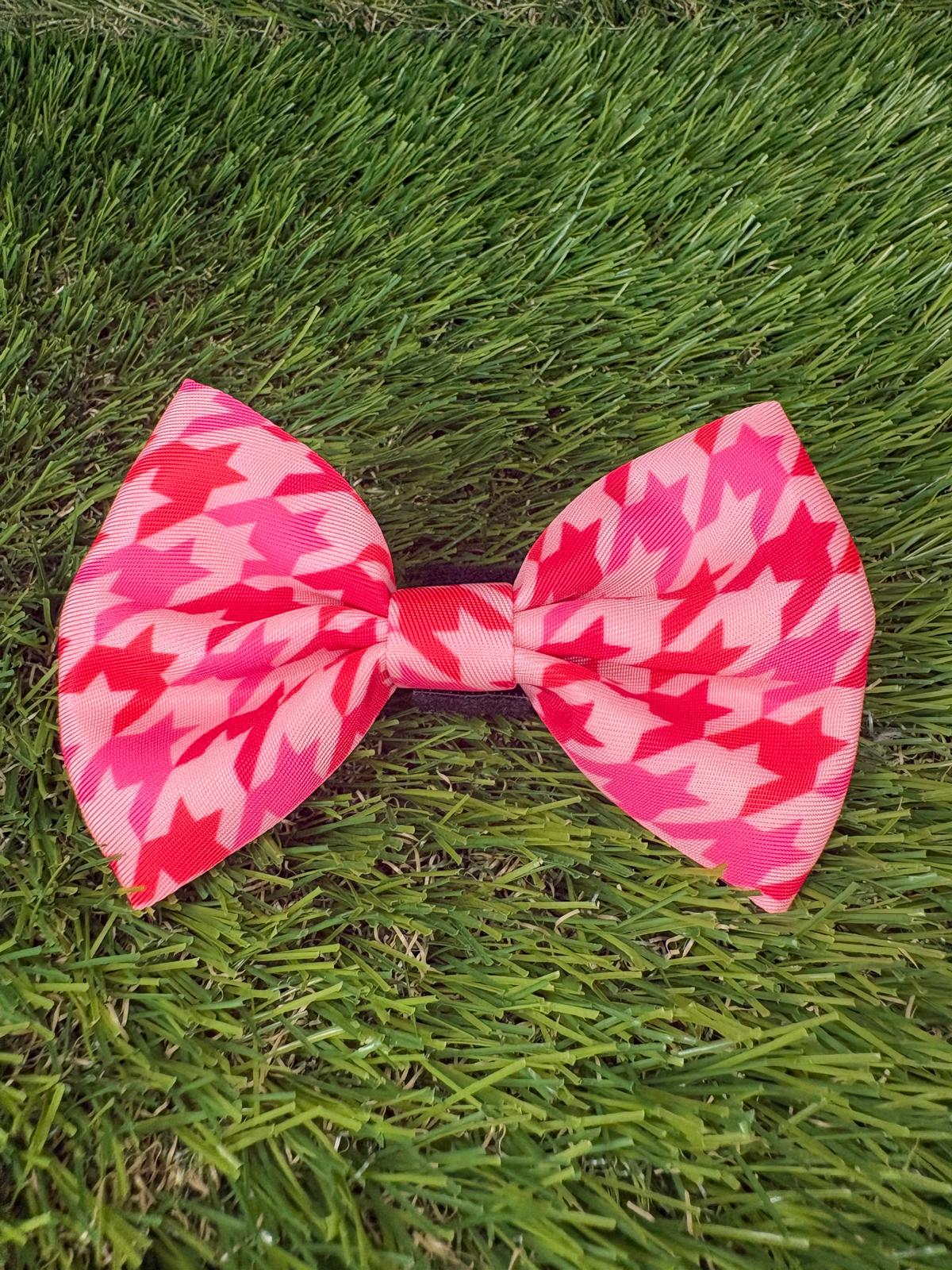 Westwood Dog Co - Strawberry Houndstooth Bow Tie