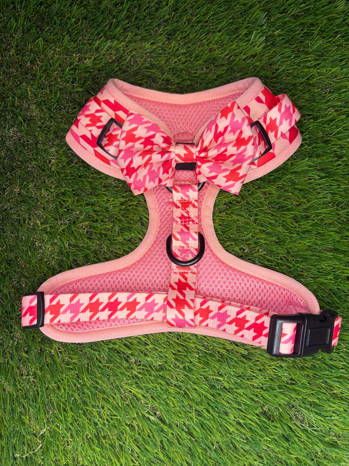 Westwood Dog Co - Strawberry Houndstooth Harness
