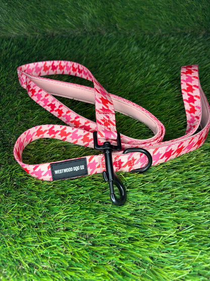 Westwood Dog Co - Strawberry Houndstooth Lead