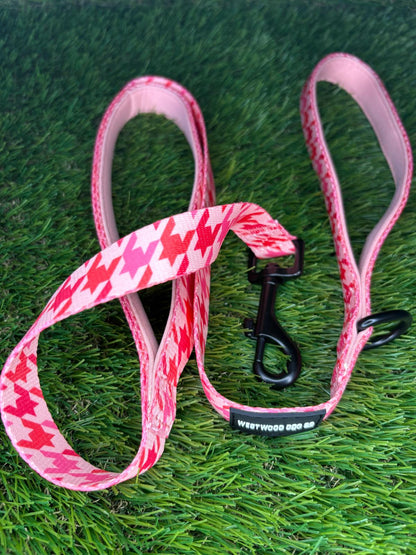 Westwood Dog Co - Strawberry Houndstooth Lead
