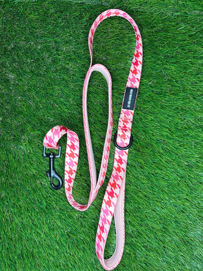 Westwood Dog Co - Strawberry Houndstooth Lead