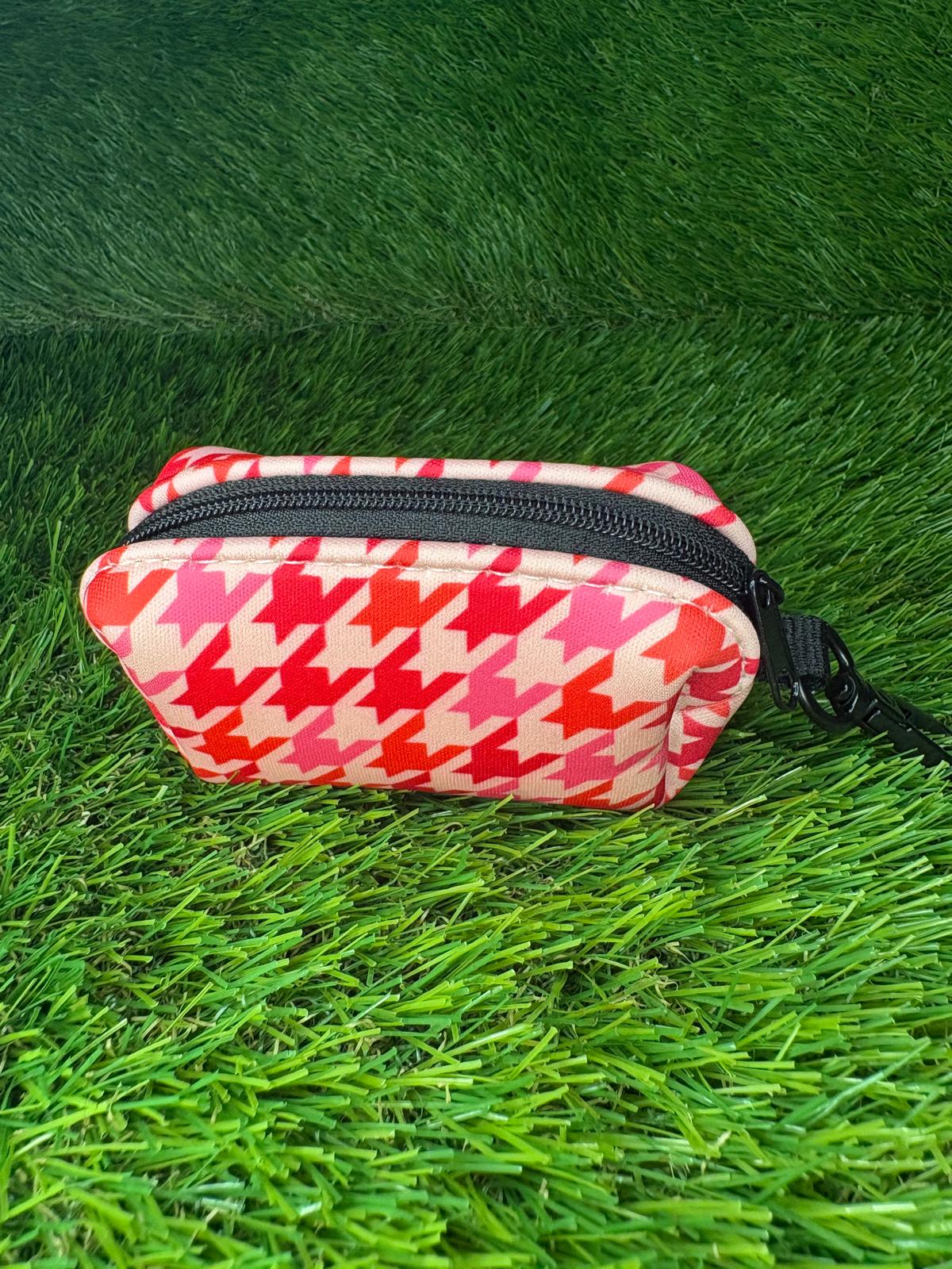 Westwood Dog Co - Strawberry Houndstooth Poo Bag Holder