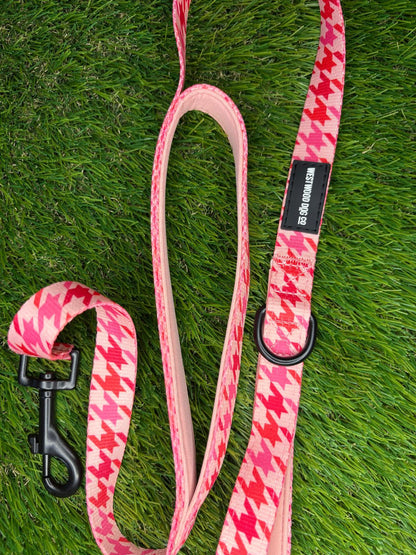 Westwood Dog Co - Strawberry Houndstooth Lead