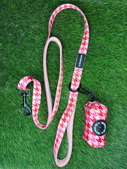 Westwood Dog Co - Strawberry Houndstooth Lead