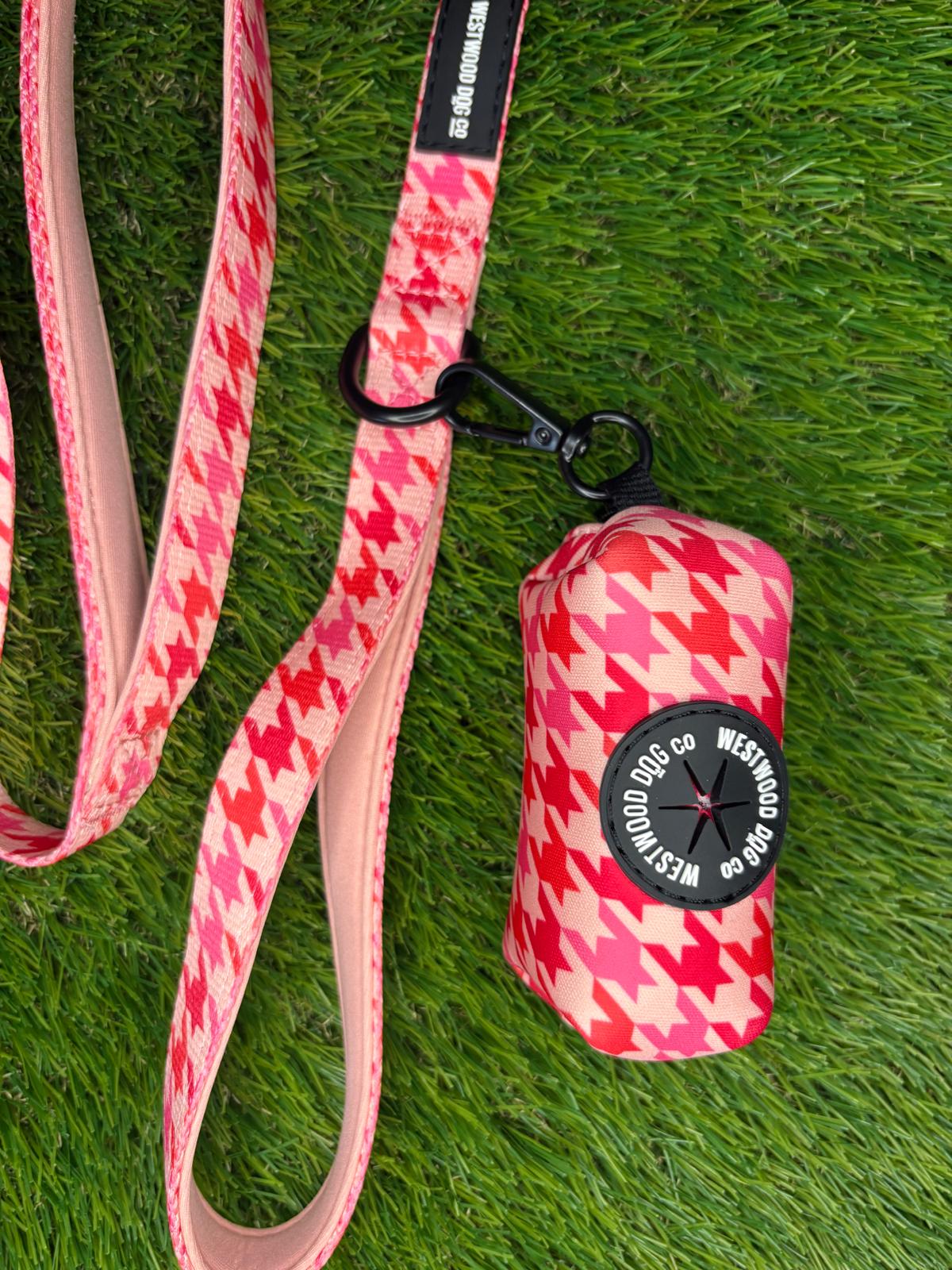 Westwood Dog Co - Strawberry Houndstooth Lead
