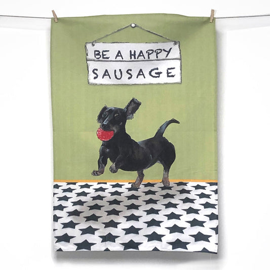 Dachshund Tea Towel